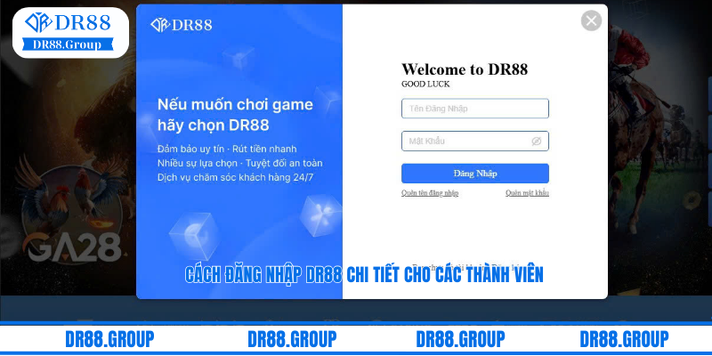 Cách đăng nhập DR88 chi tiết cho các thành viên