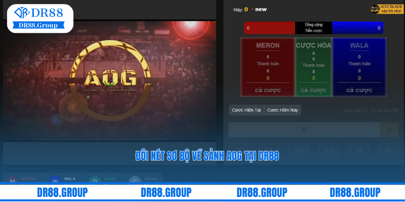 Đôi nét sơ bộ về sảnh AOG tại nhà cái DR88
