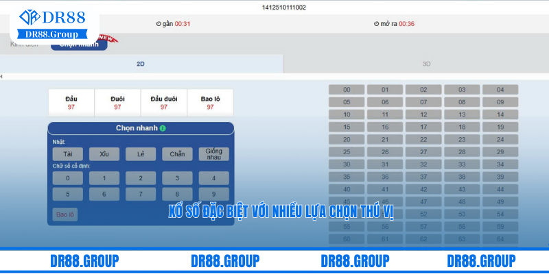 Xổ số đặc biệt với nhiều lựa chọn thú vị